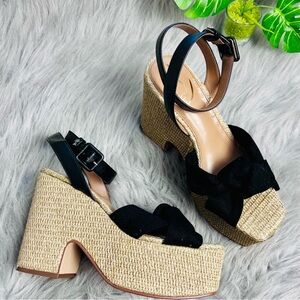 NEW SAN EDELMAN THERESA PLATFORM SANDALS SIZE 8